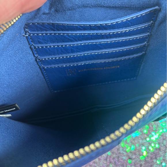 Royal Blue Leather Wristlet - Picture 3 of 4